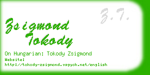 zsigmond tokody business card